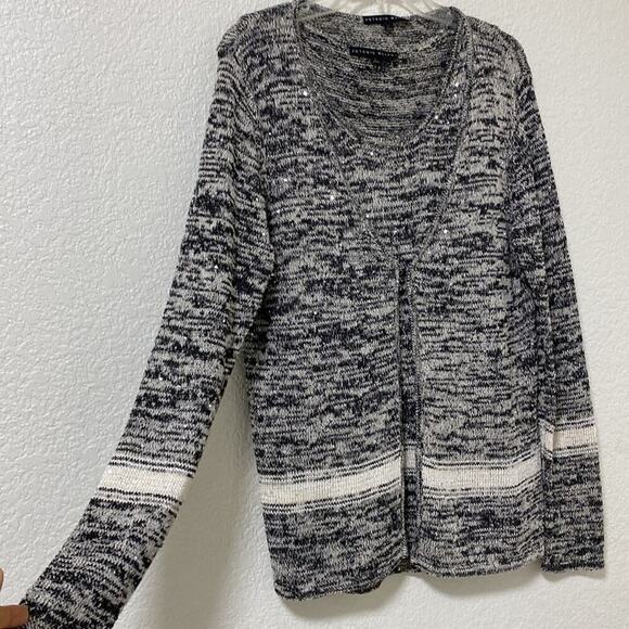 Antonio Melani 2 Piece Knit Cardigan & Tank Women's Size Large Holiday Sweater - Picture 5 of 12